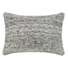 Dolu Lumbar Throw Pillow, Hand Woven Texture, 14x20 Inch, Gray