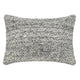 Dolu Lumbar Throw Pillow, Hand Woven Texture, 14x20 Inch, Gray