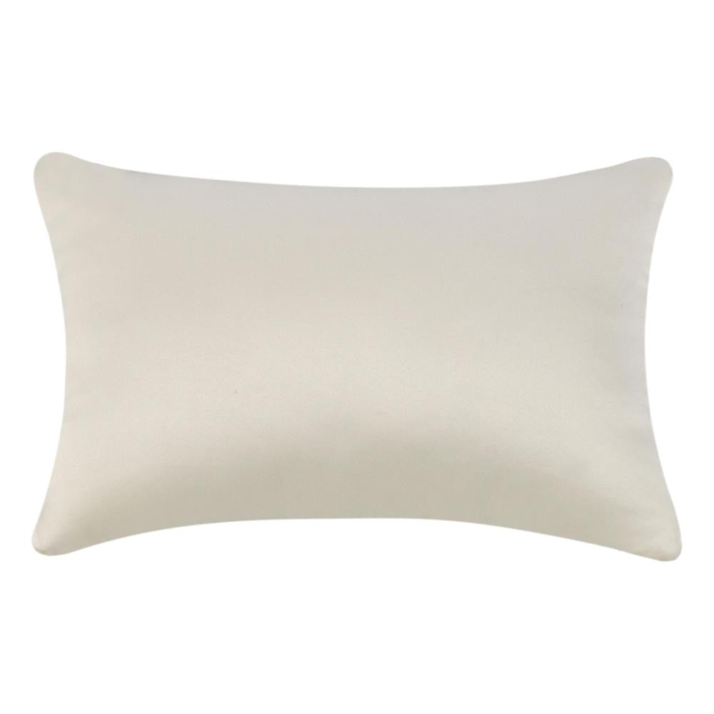 Dolu Lumbar Throw Pillow Hand Woven Texture 20 Inch Recycled Ivory