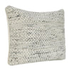 Dolu Lumbar Throw Pillow Hand Woven Texture 20 Inch Recycled Ivory