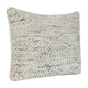 Dolu Lumbar Throw Pillow Hand Woven Texture 20 Inch Recycled Ivory