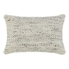 Dolu Lumbar Throw Pillow, Hand Woven Texture, 20 Inch Recycled, Ivory