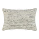 Dolu Lumbar Throw Pillow, Hand Woven Texture, 20 Inch Recycled, Ivory