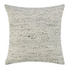 Dolu Throw Pillow, Hand Woven Texture, 24 Inch Recycled, Ivory White