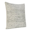 Dolu Throw Pillow Hand Woven Texture 24 Inch Recycled Ivory White