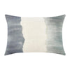 Lumbar Throw Pillow, 14x20 Inch Tie Dye Style, Blue Belgian Flax Linen