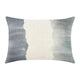 Lumbar Throw Pillow, 14x20 Inch Tie Dye Style, Blue Belgian Flax Linen