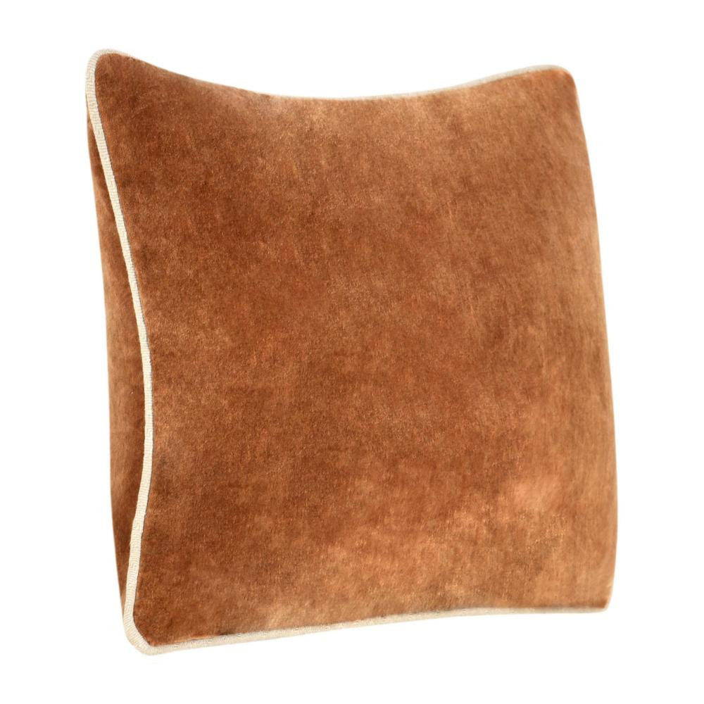 Hillary Lumbar Throw Pillow 12x16 Inch Brown Cotton Velvet Reversible BM331520