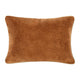 Hillary Lumbar Throw Pillow, 12x16 Inch Brown Cotton Velvet Reversible
