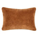 Hillary Lumbar Throw Pillow, 14x20 Inch Brown Cotton Velvet Reversible