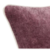 Hillary Lumbar Throw Pillow 14x20in Purple Cotton Velvet Reversible