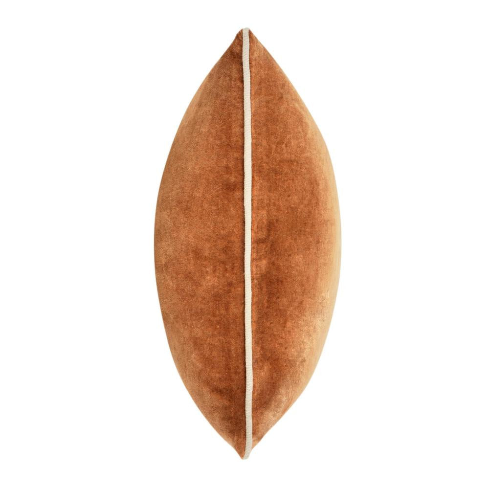 Hillary Throw Pillow Square 18 Inch Brown Cotton Velvet Reversible