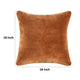 Hillary Throw Pillow, Square 18 Inch Brown Cotton Velvet, Reversible