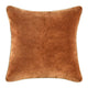 Hillary Throw Pillow, Square 18 Inch Brown Cotton Velvet, Reversible