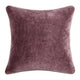 Hillary Throw Pillow, Square 18 Inch Purple Cotton Velvet, Reversible