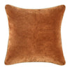Hillary Throw Pillow, Square 22 Inch Brown Cotton Velvet, Reversible