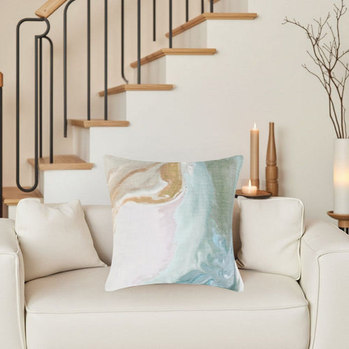 Square Throw Pillow 24 Inch Multicolor Digital Print Pattern Cotton BM331527