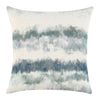 Square Throw Pillow, 22 Inch Blue and Green Digital Print, Cotton