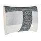 Skio Lumbar Throw Pillow Marble Yarn Texture 14x26 Inch Gray Viscose