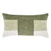 Skio Lumbar Throw Pillow, Marble Yarn Texture 14x26 Inch Green Viscose