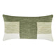Skio Lumbar Throw Pillow, Marble Yarn Texture 14x26 Inch Green Viscose