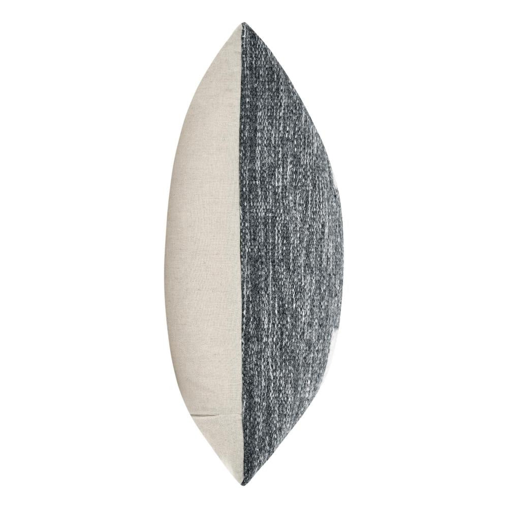 Skio Throw Pillow Marble Yarn Texture Square 22 Inch Gray Viscose