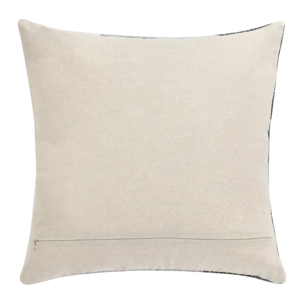 Skio Throw Pillow Marble Yarn Texture Square 22 Inch Gray Viscose