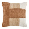 Skio Throw Pillow, Marble Yarn Texture, Square 22 Inch Brown Viscose