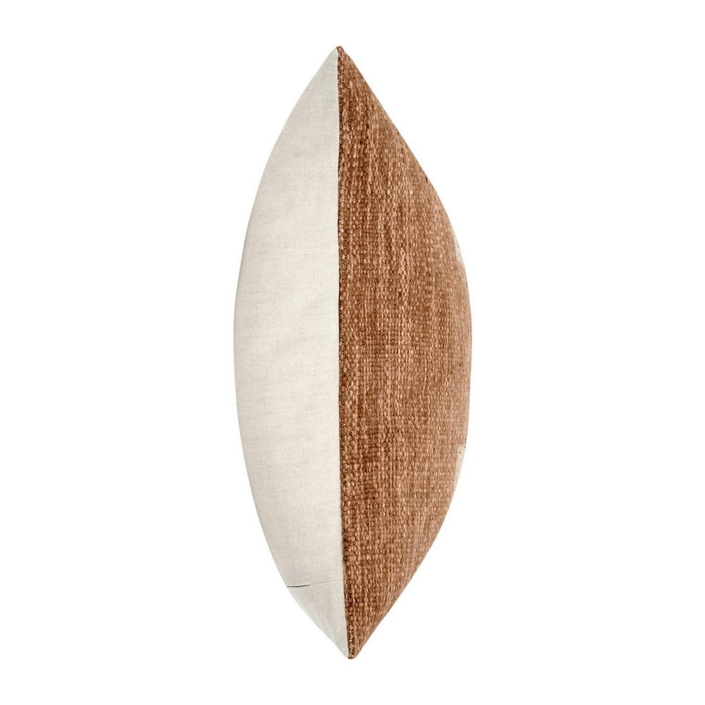 Skio Throw Pillow Marble Yarn Texture Square 22 Inch Brown Viscose