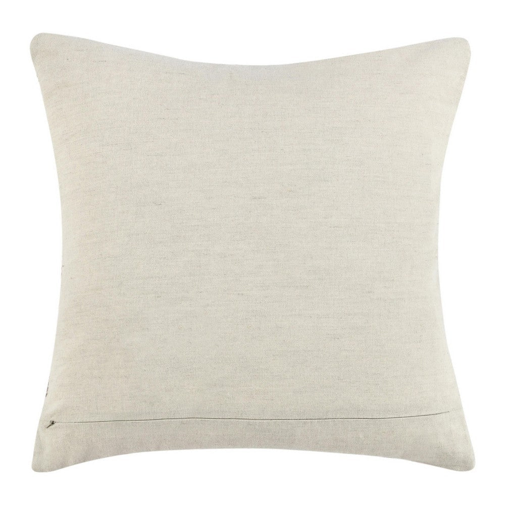 Skio Throw Pillow Marble Yarn Texture Square 22 Inch Brown Viscose