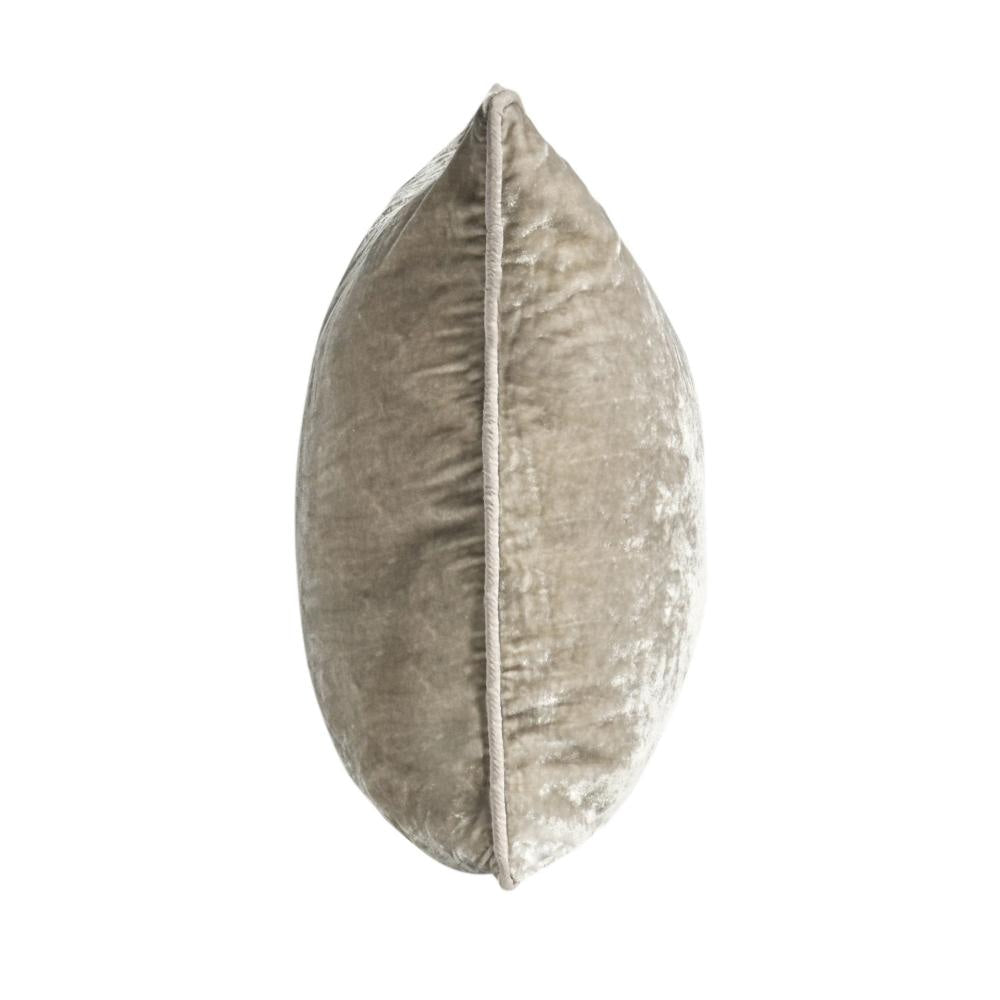 Timo Lumbar Throw Pillow 14x26 Inch Beige Viscose Reversible Design