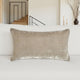 Timo Lumbar Throw Pillow 14x26 Inch Beige Viscose Reversible Design