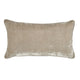 Timo Lumbar Throw Pillow, 14x26 Inch Beige Viscose, Reversible Design