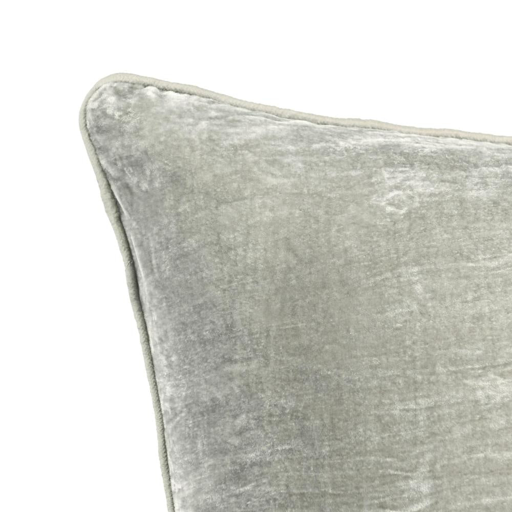 Timo Throw Pillow Square 24 Inch Gray Silk Viscose Reversible