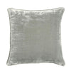 Timo Throw Pillow, Square 24 Inch Gray Silk Viscose, Reversible