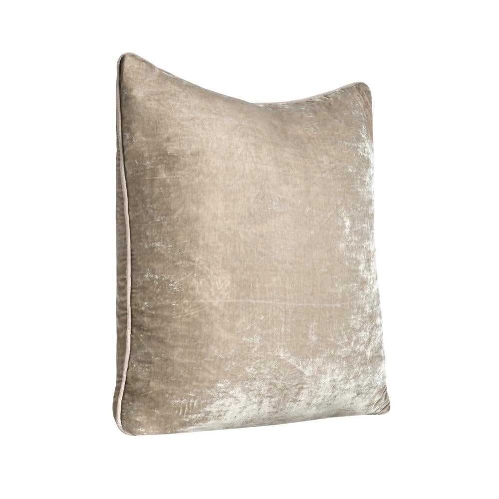 Timo Throw Pillow Square 24 Inch Beige Silk Viscose Reversible