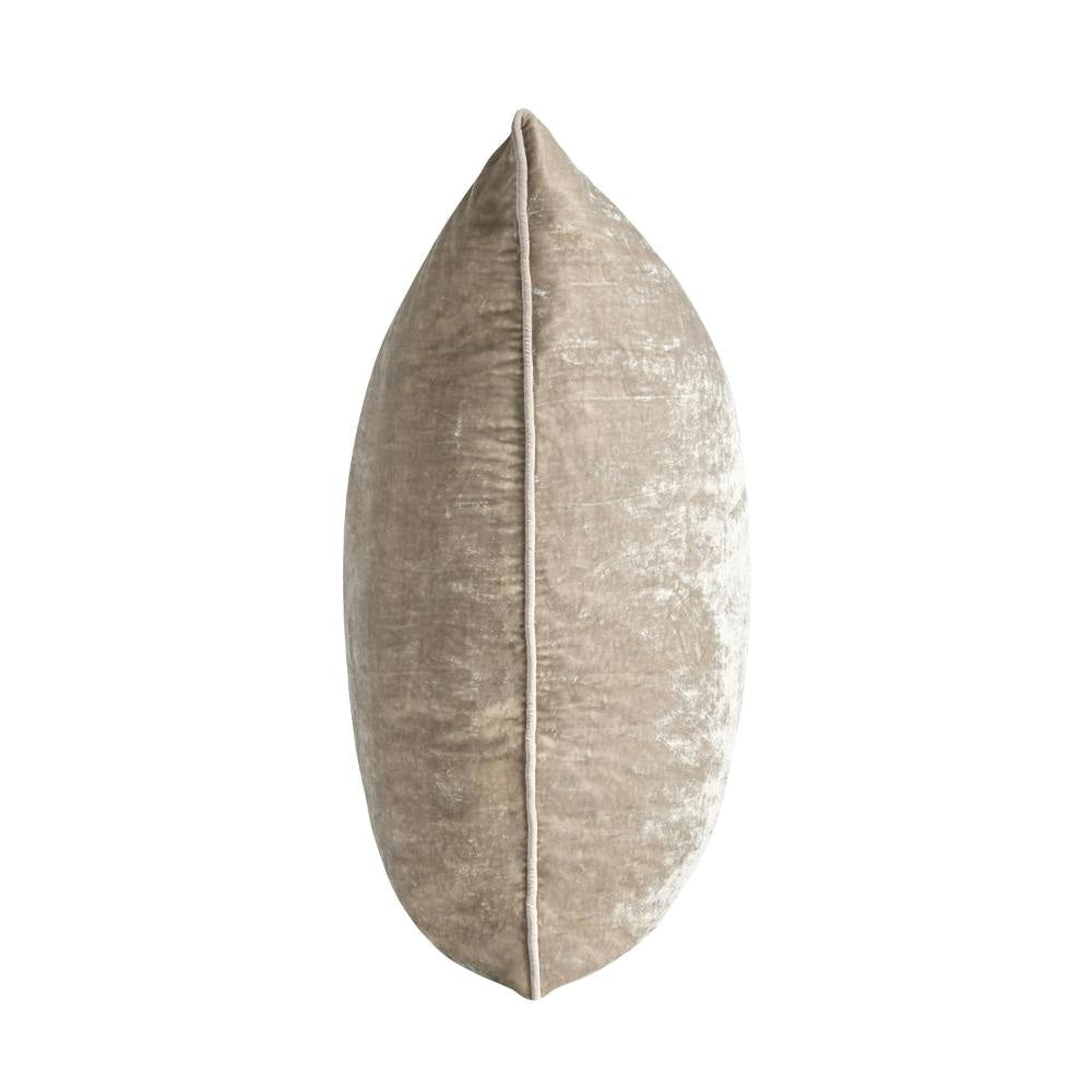 Timo Throw Pillow Square 24 Inch Beige Silk Viscose Reversible