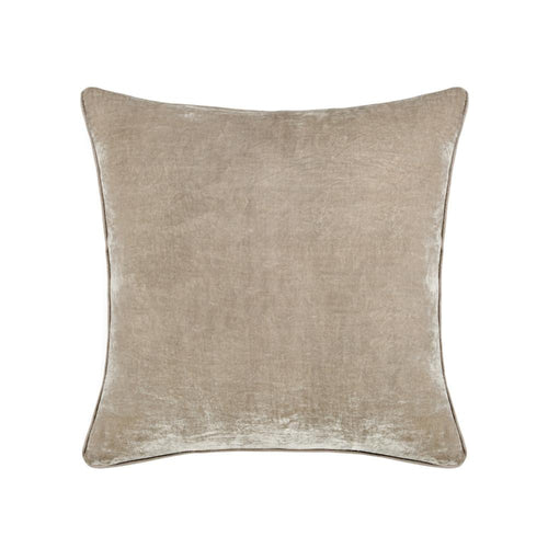 Timo Throw Pillow, Square 24 Inch Beige Silk Viscose, Reversible