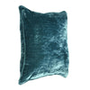 Timo Throw Pillow Square 24 Inch Teal Blue Silk Viscose Reversible