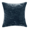 Timo Throw Pillow, Square 24 Inch Blue Silk Viscose, Reversible Design