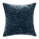 Timo Throw Pillow, Square 24 Inch Blue Silk Viscose, Reversible Design