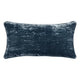 Timo Lumbar Throw Pillow, 14x26 Inch Blue Silk Viscose, Reversible