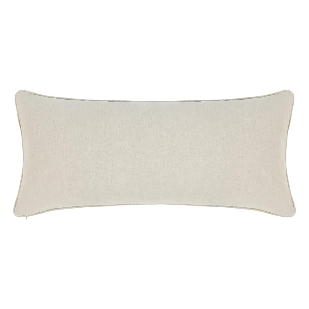 Lumbar Throw Pillow Hand Painted Style Artwork 16x36in Blue Cotton BM331544