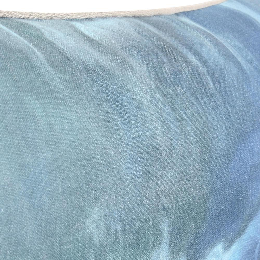 Lumbar Throw Pillow Hand Painted Style Artwork 16x36in Blue Cotton BM331544