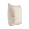 Throw Pillow Jute Linen Embroidery Pattern Square 26 Inch Beige BM331545