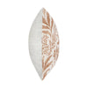 Mulo Lumbar Throw Pattern Foliage Pattern 14x26 Inch Brown Flax Linen