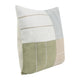 Throw Pillow Square 22 Inch Jute Embroidery White Blue Beige Green BM331552