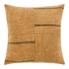 Rijo Throw Pillow Square 22 Inch Hand Embroidery Brown Flax Linen BM331554