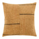 Rijo Throw Pillow Square 22 Inch Hand Embroidery Brown Flax Linen BM331554