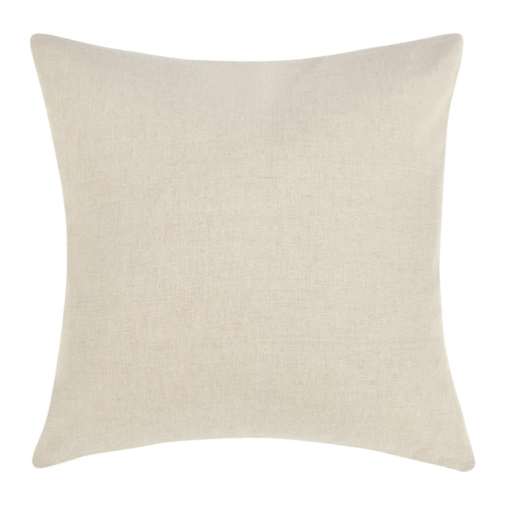 Rijo Throw Pillow Square 22 Inch Hand Embroidery Denim Blue Linen BM331555